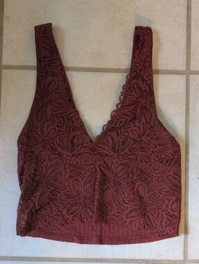 aerie Lace Bralette in Rust